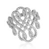 Inel argint Fancy cu cristale mici din zirconii TRSR194, Bijuterii - Corelle